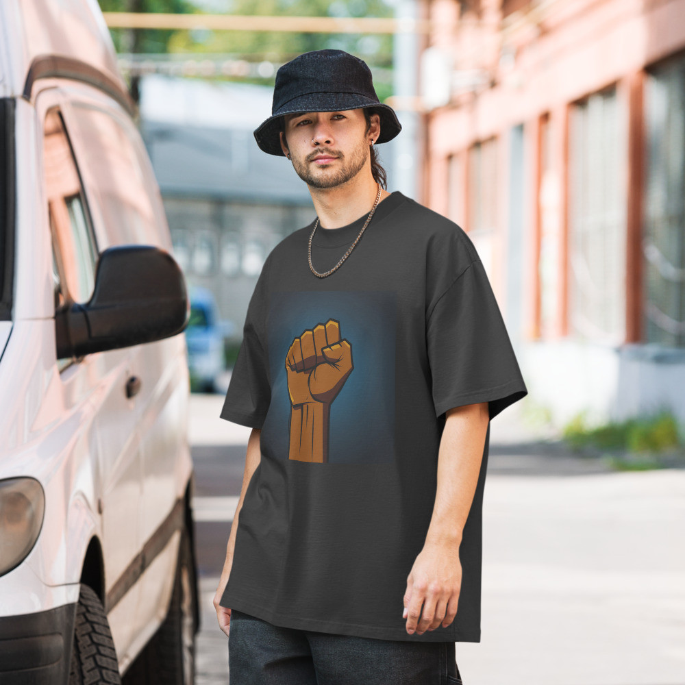 Black Fist Oversized T-Shirt