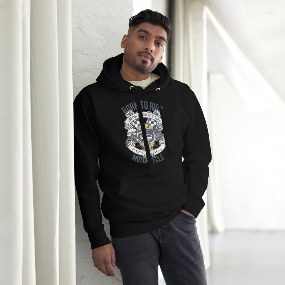 Born To Ride Mens Hoodie