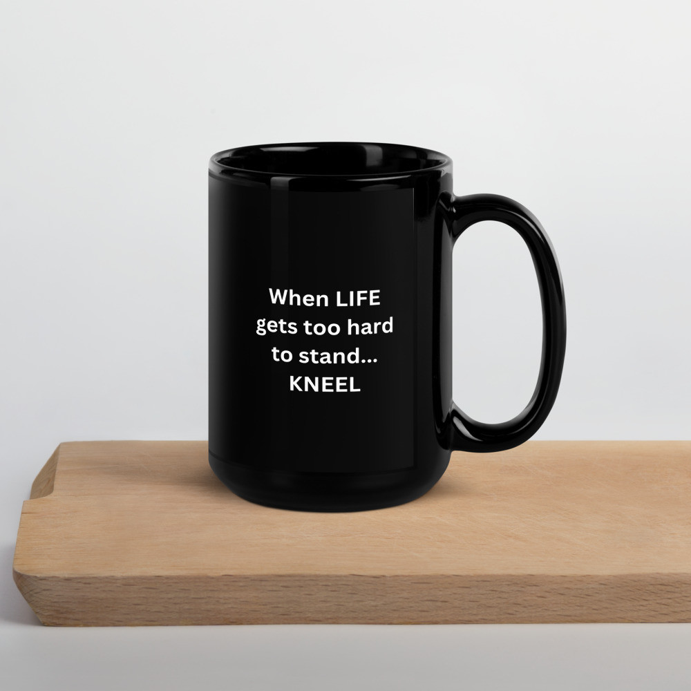 Life Gets Hard Black Glossy Mug