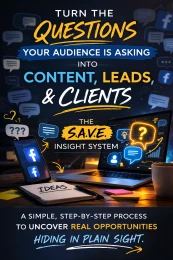 Turn the Questions Your Audience is Asking into Content, Leads, and Clients: The S.A.V.E. Insight System