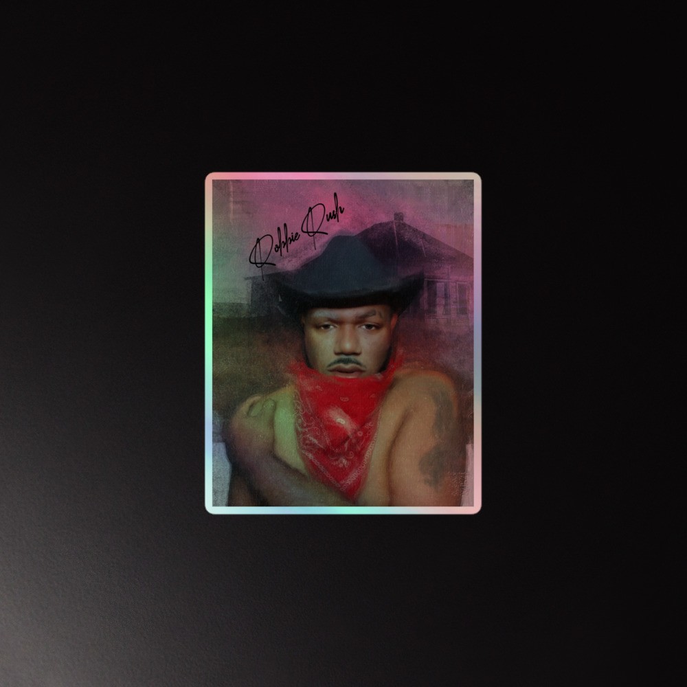 Holographic "Ride A Cowboy" sticker