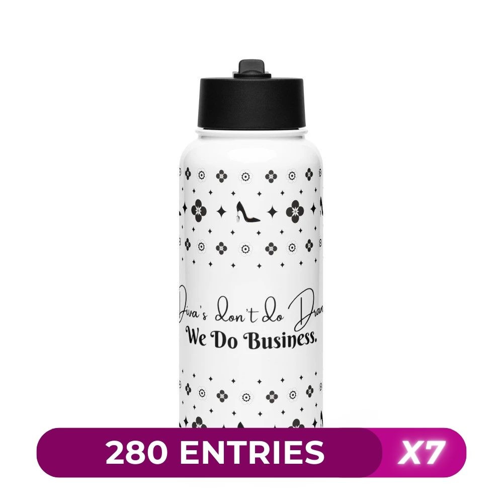 Divas Don't Do Drama, They Do Business - Stainless Steel Water Bottle
