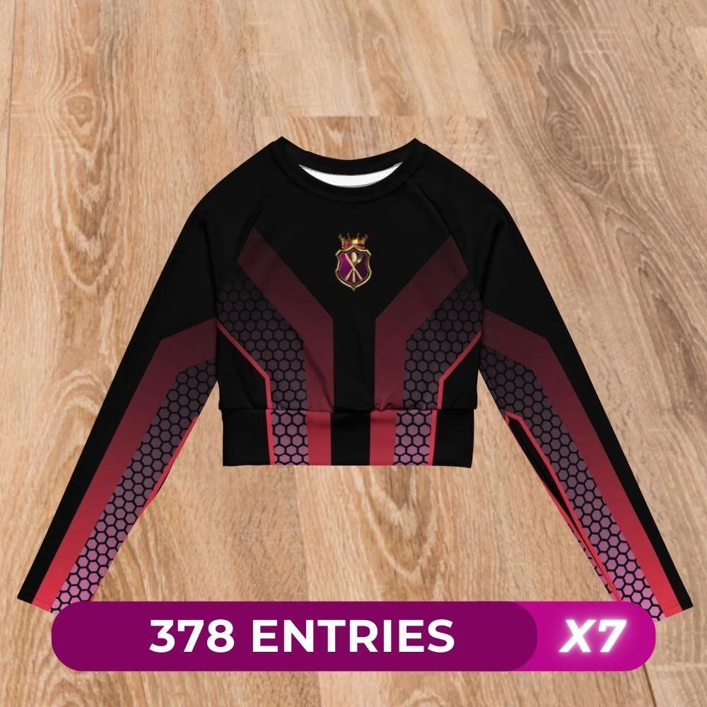 Dining Empire - Purple Long Sleeve Crop Top