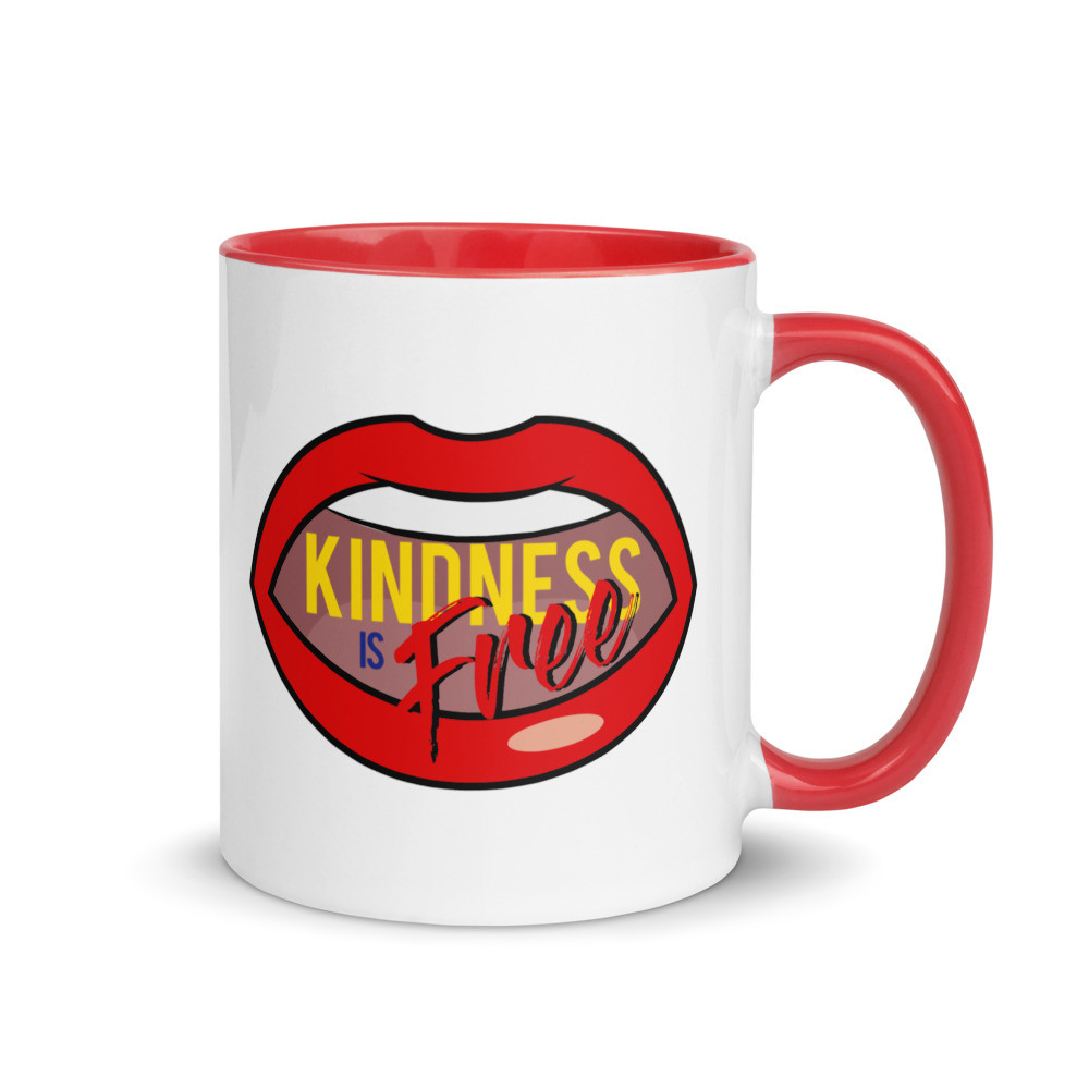Kindness Is Free - Mug with Color Inside