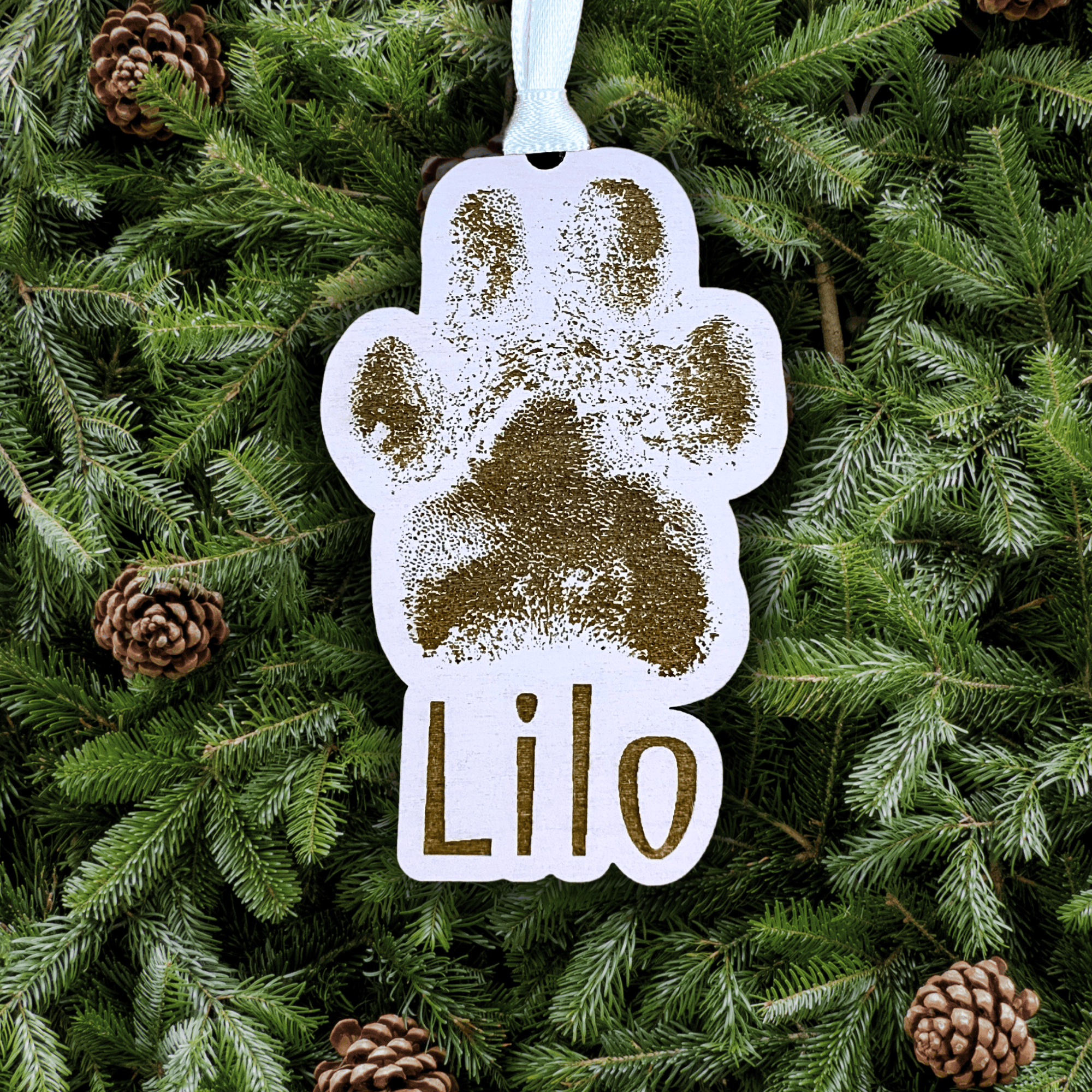 Personalized Pet Print Ornament - Painted Single Layer