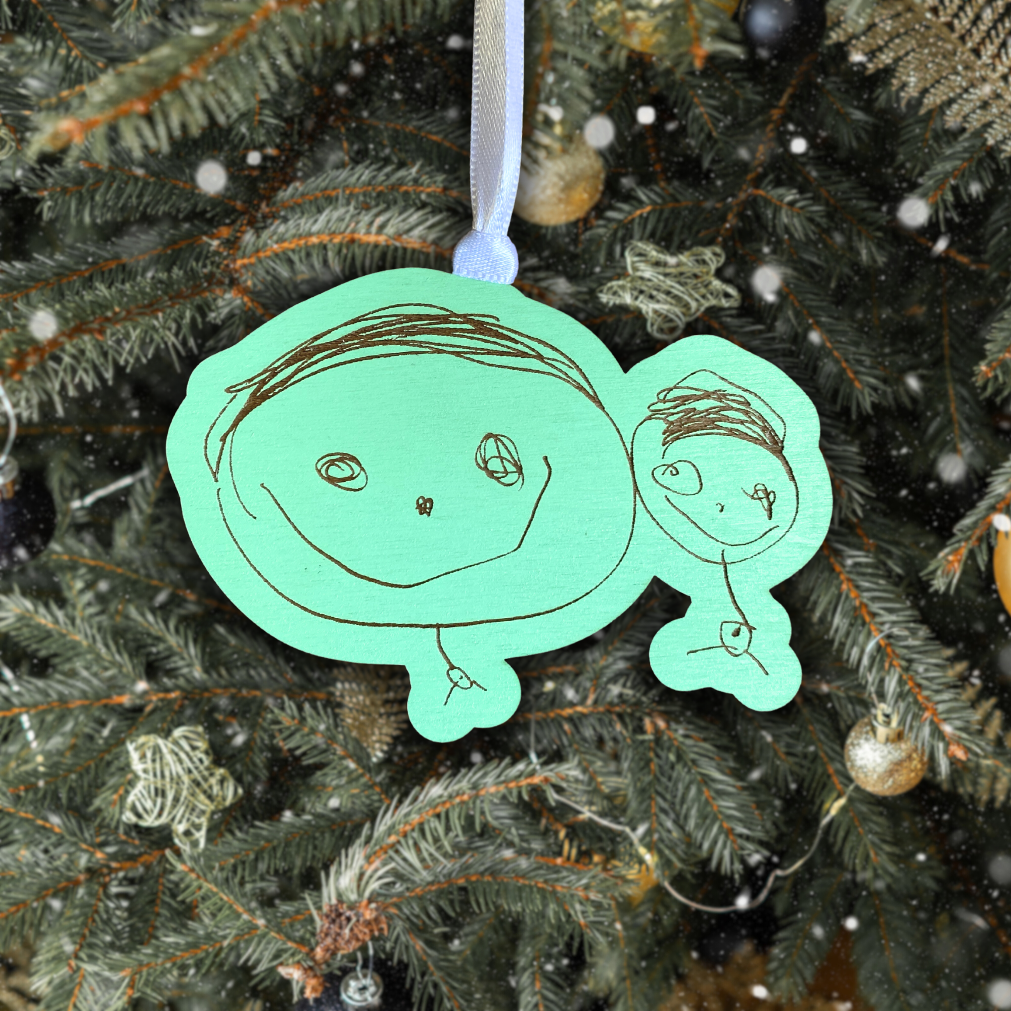 Handwriting or Drawing Ornament - Painted Single Layer