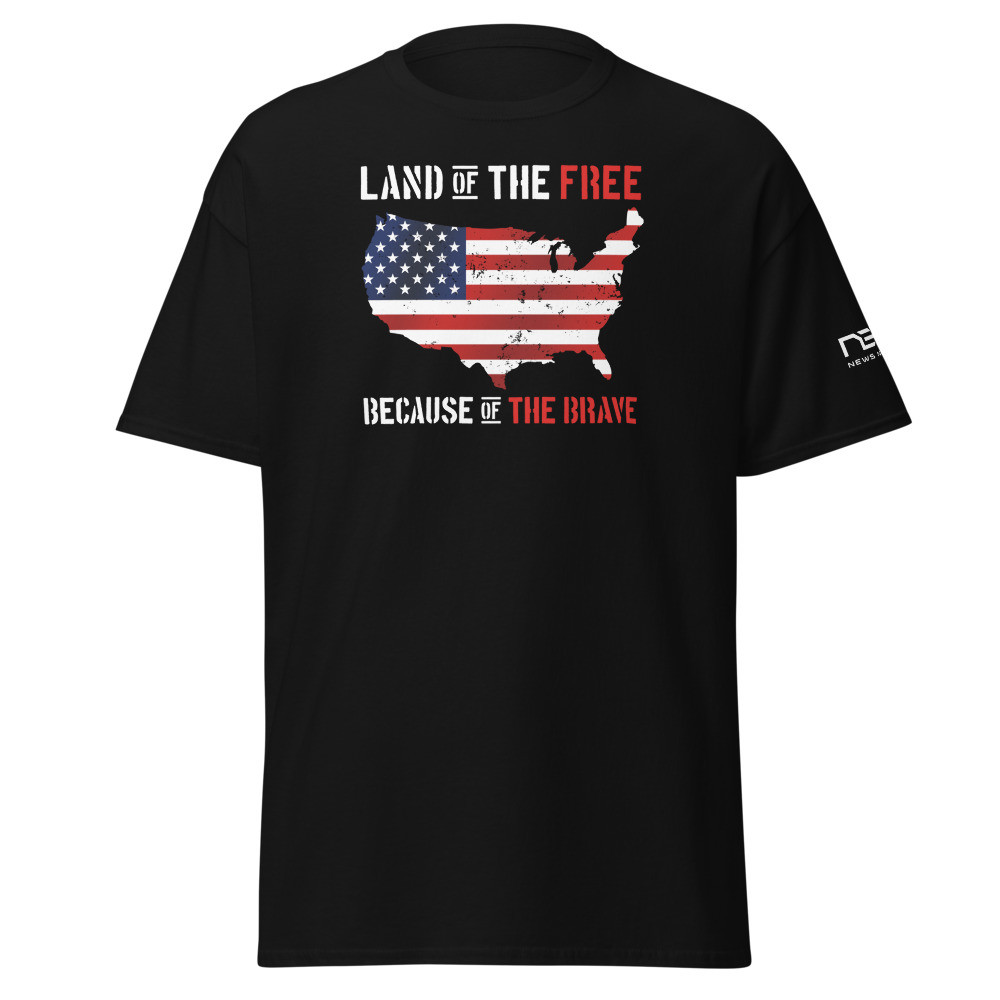 Land of The Free Becuase Of The Brave Unisex Tee