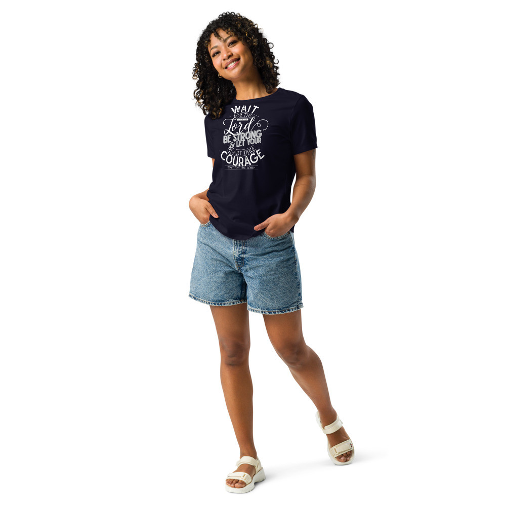 Psalm 27:14 Women's Relaxed Tee