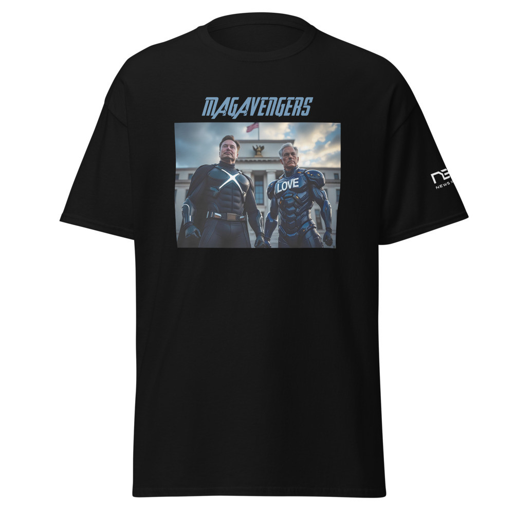 MAGAVENGERS Elon Musk & Ron Paul Unisex Tee