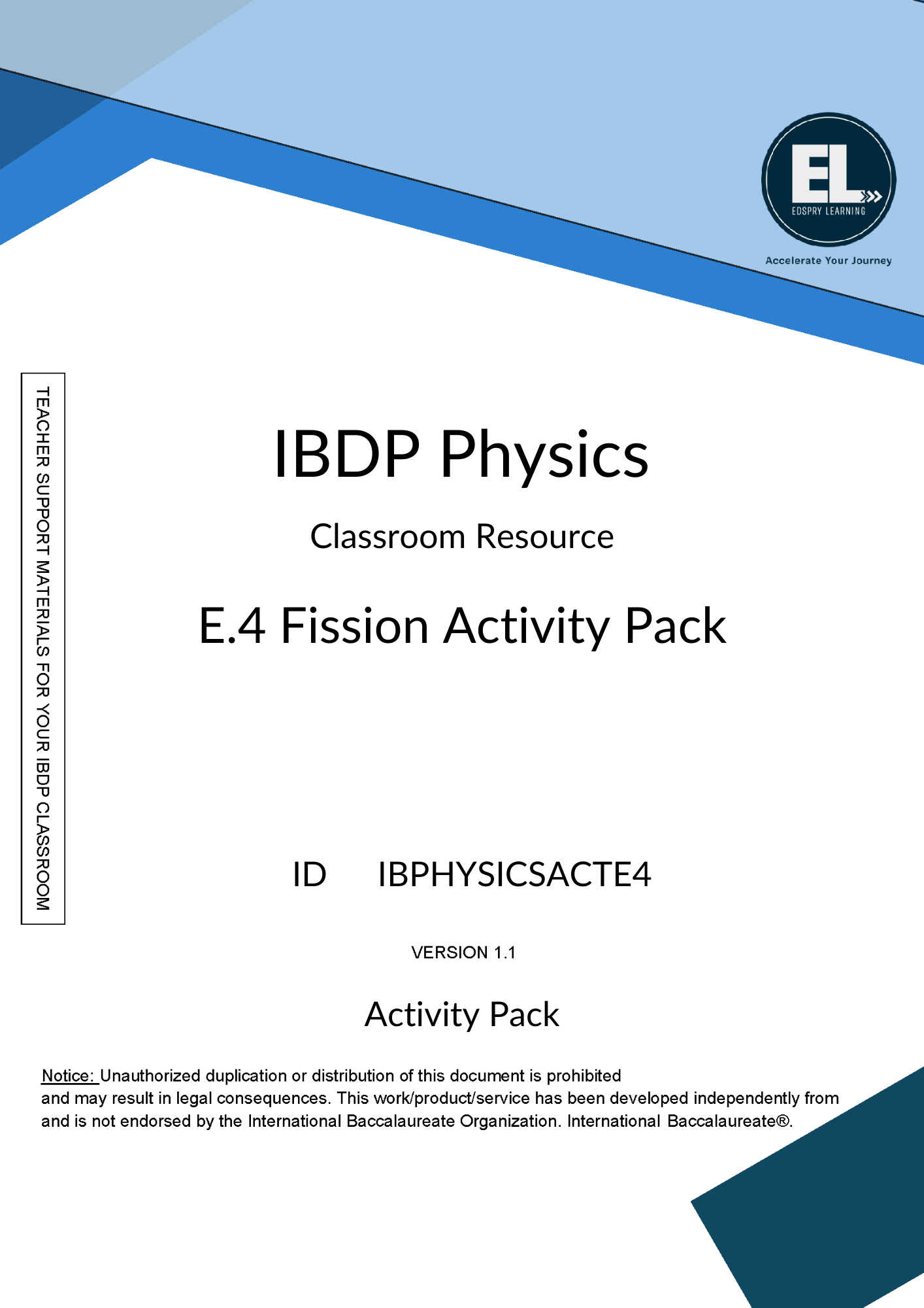 PHY E.4 Fission - Activity Pack