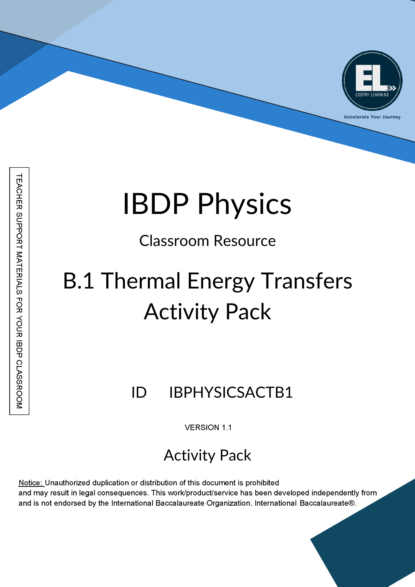 PHY B.1 Thermal Energy Transfers - Activity Pack