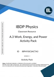 PHY A.3 Work, Energy - Activity Pack