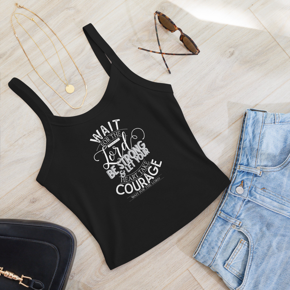 Psalm 27:14 Wait On The Lord Women’s Micro-Rib Tank Top