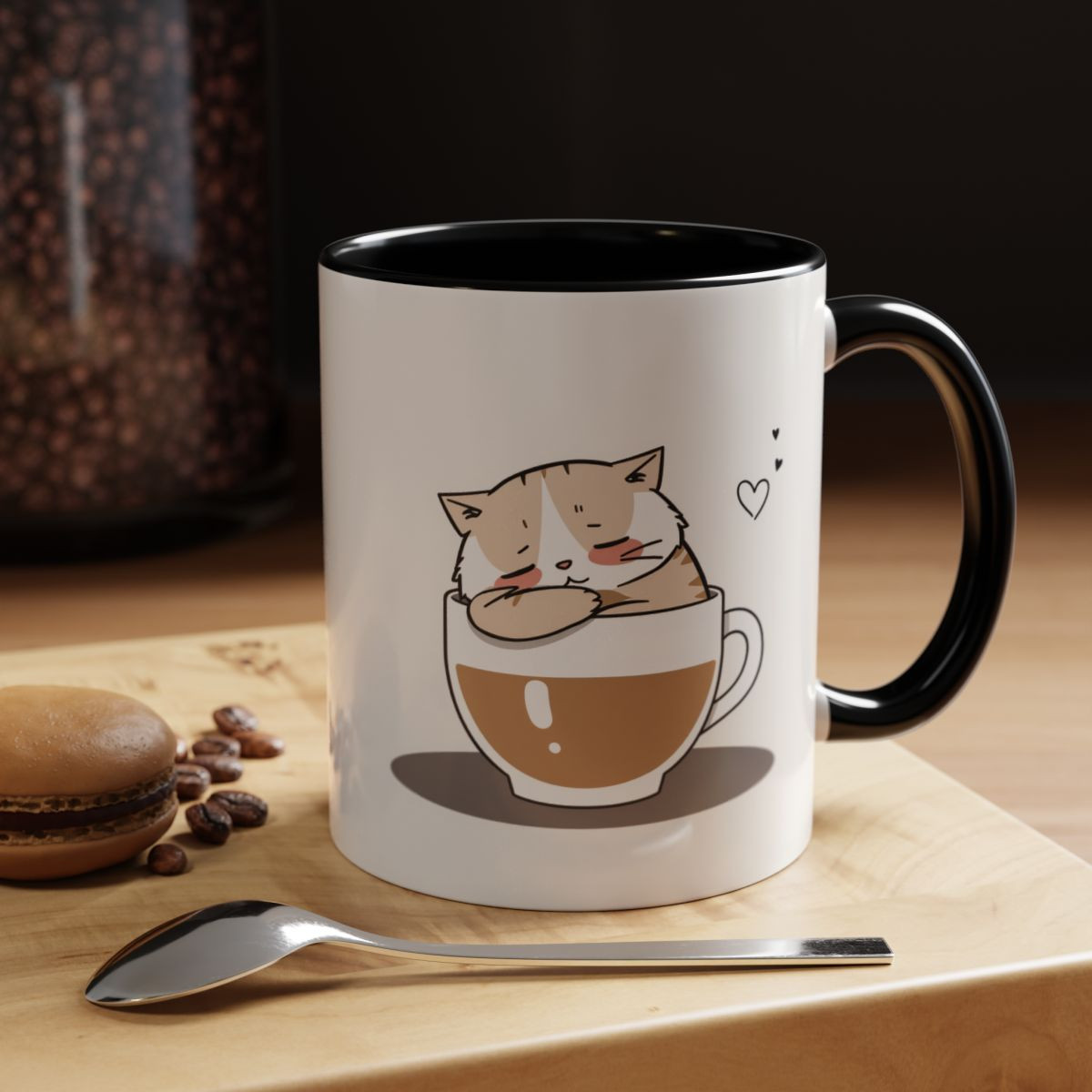 Mug - Cute Cat Sleeping in a Mug Design