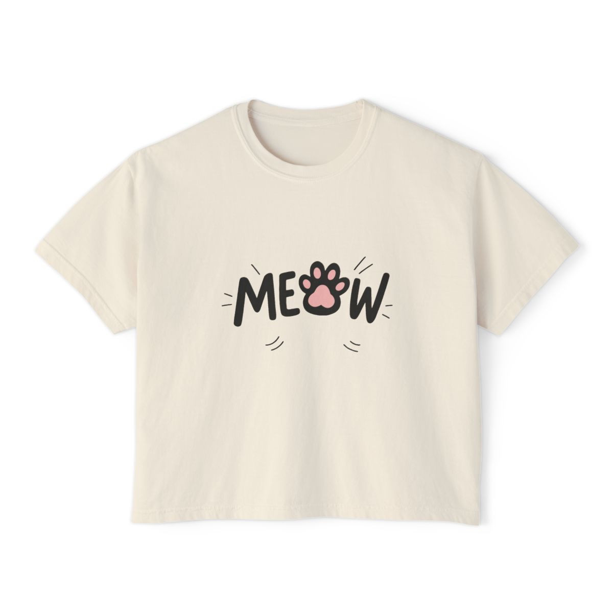 Meow Cat Paw Women's Boxy Tee