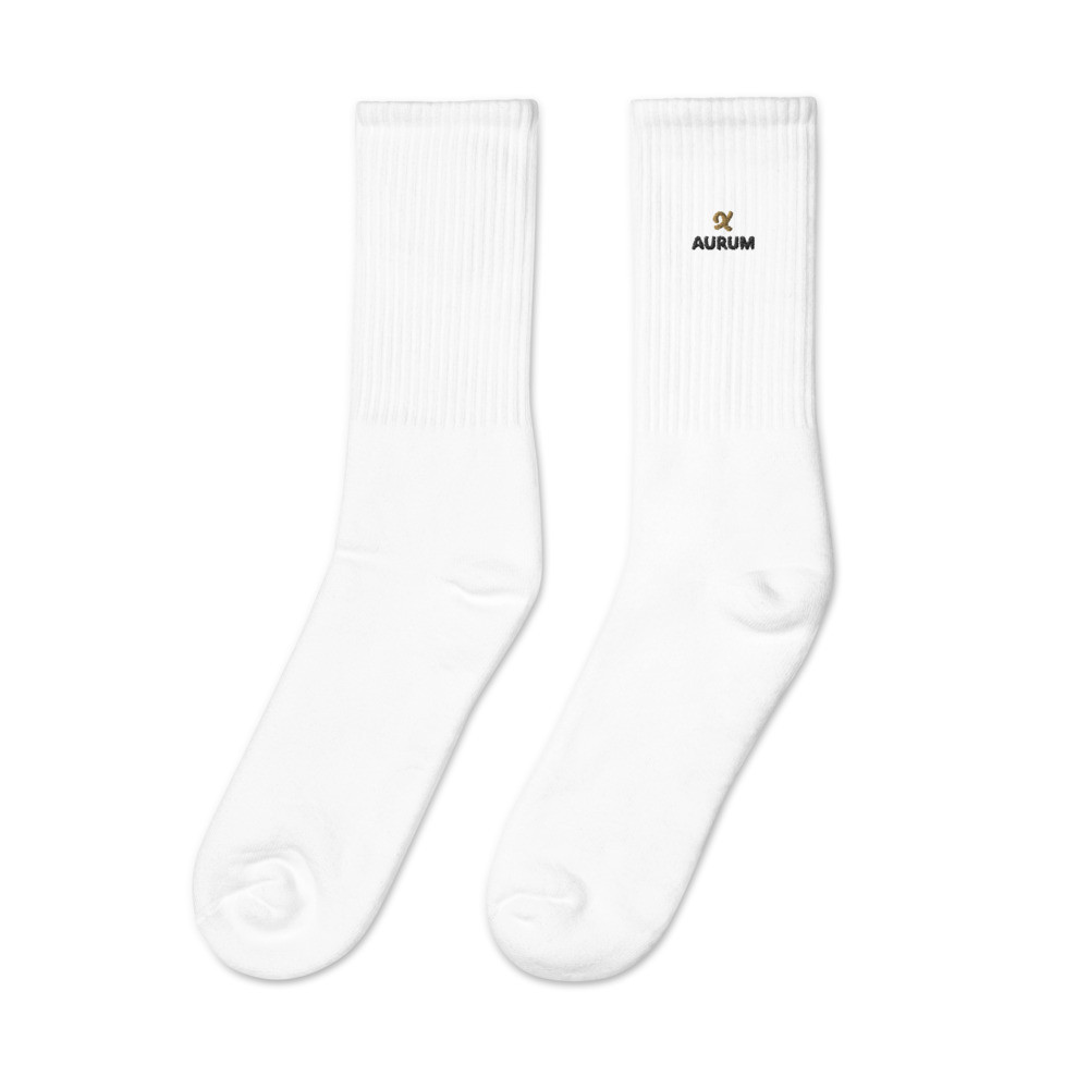 AURUM X Embroidered socks (White)