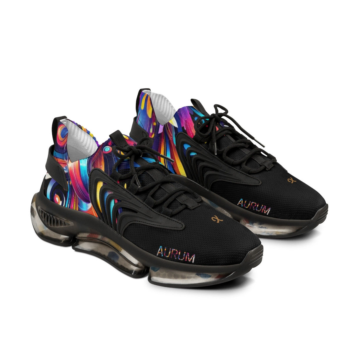 Men's AURUM X Celestial Lightshow Mesh Sneakers (Black)