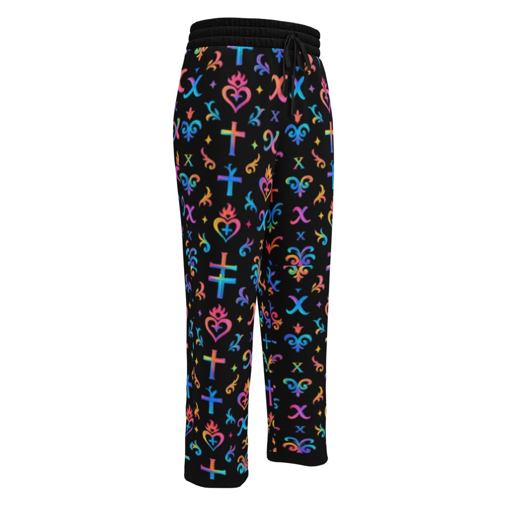 Opulent Royale Monogram Wide-leg joggers (black)
