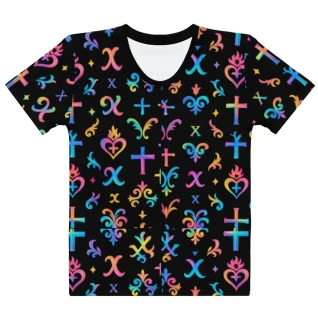 Women’s Opulent Royale cotton crew neck t-shirt (black)