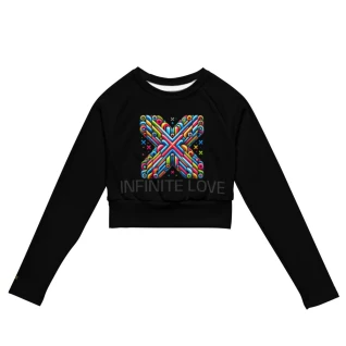AURUM X S2 “X FACE” Long Sleeve Crop Top