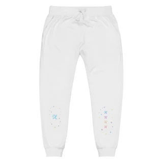 AURUM X GALAXY II fleece sweatpants WHITE