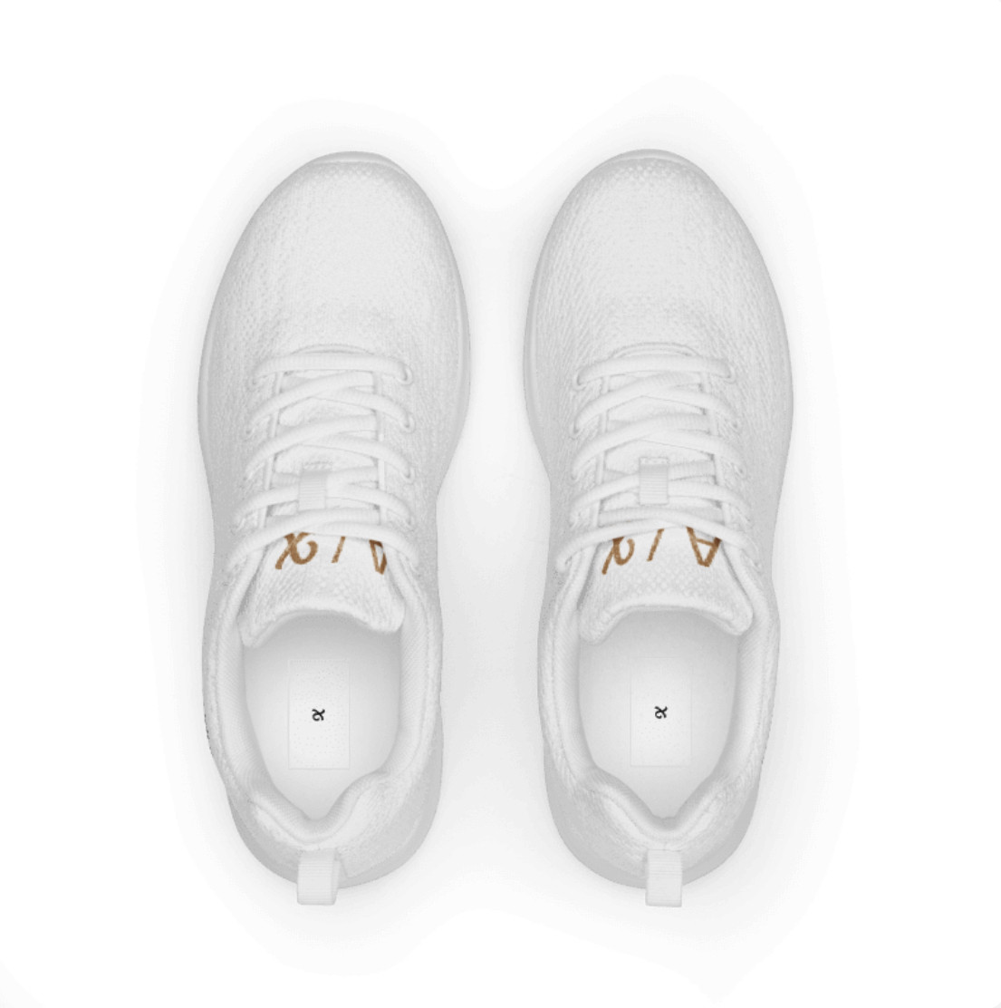 Women’s AURUM X Gold “Plain White” athletic shoes