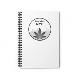 Cannabis NYC Spiral Notebook - Ruled Line, Journal, Sketchbook, Gift for Cannabis Lovers, NYC Souvenir, Customized Notepad