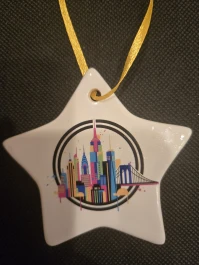 Cannabis NYC sculpture of a city skyline