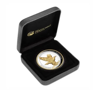 Australian wedgetail eagle 5 oz silver proof high relief glided coin 2023