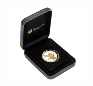 Australian wedgetail eagle 2oz silver high relief glided 24 carat coin