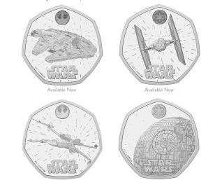 Star Wars 2024 vehicles starship 50p bu 4 coin set