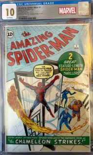 Amazing Spider man CGC 10 gem 1 oz pure silver foil rare issue 1000 prints only
