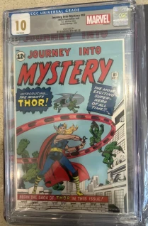 Marvel thor -Journey into mystery #83 CGC 10 GEM MINT 1oz silver foil comic