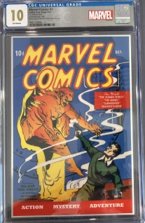 Marvel comics #1 CGC 10  GEM MINT SILVER FOIL COMIC