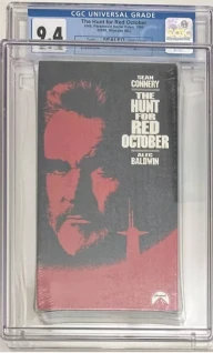 Hunt for red October 9.4 graded vhs sealed 1990