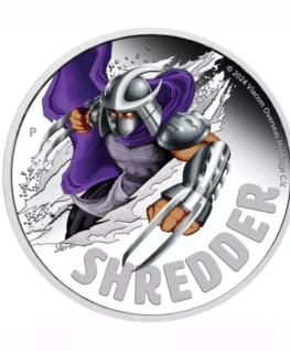 Teenage mutant ninja turtles 1oz silver colour coin shredder