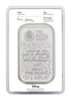 Star Wars light side 1 Oz  bullion bar uk  silver