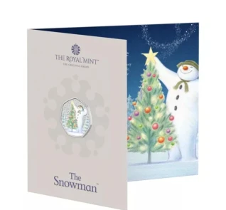 2024 Snow man colour coin 50 p