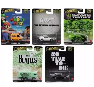 Hot wheels 2024 premium pop culture mix of 5 full set cars including tmnt/mario