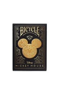 Bicycle Disney Mickey Mouse inspired Black and Gold Playing Cards