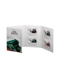 Australia: 2025 Coloured 50c Steam Giants Train 7 Coins Set IN FOLDER In Stock