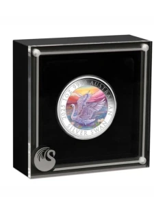 Australian Swan 2025 1oz Silver Coloured Coin  N128 INHAND VERY LOW NUMBER 1OZ