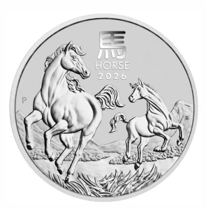 2026 P Australia Lunar Year of the Horse 1oz Silver $1 Coin Series3 In Capsule