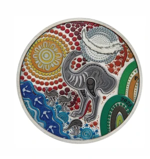 2025 2oz Silver Antiqued Silver Coloured Coin Emu Utingat(SIGNED by Artist) 0005