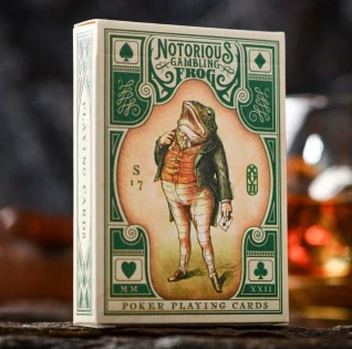 Notorious Gambling Frog (Green) Playing Cards by Stockholm17