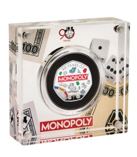 2025 Monopoly 50p  COLOUR SILVER PROOF COIN.