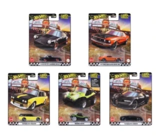 2025 HOT WHEELS BOULEVARD 121-125  5 CAR SET PORSCHE BUGATTI MUSTANG DATSUN 510
