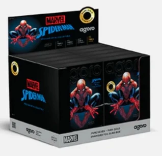 2025 Niue Agoro Marvel Spider-Man Blind Box 5 Gram Silver Proof Foil 10 Pack Box
