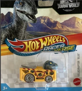 2025 Hot Wheels Racer Verse VELOCIRAPTOR BLUE JURASSIC WORLD NEW SEALED