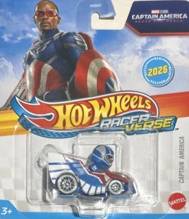 2025Hot Wheels Racer Verse Marvel Captain America Vehicle Car Diecast 1:64